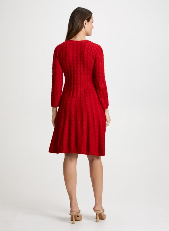 Cable Knit Sweater Dress