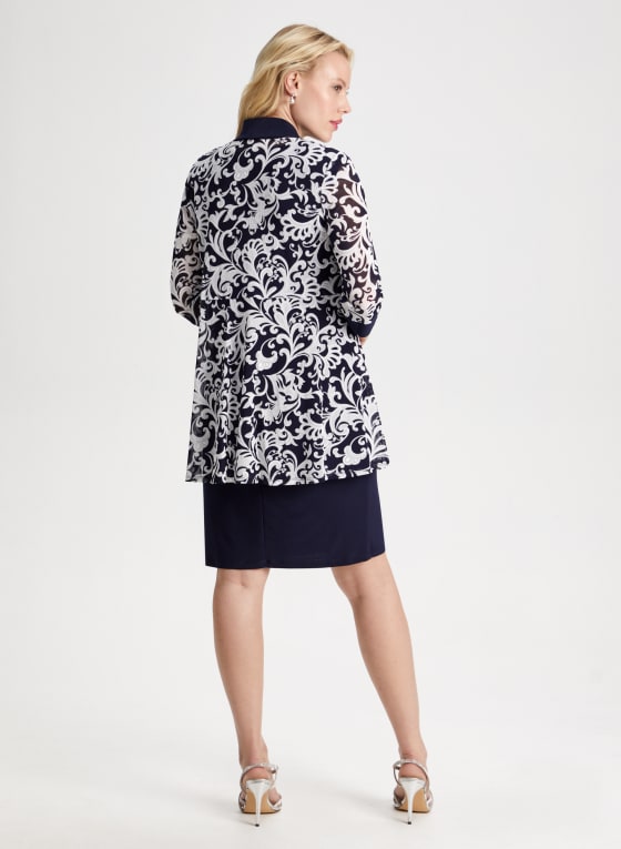 Paisley Print Jacket & Dress Set