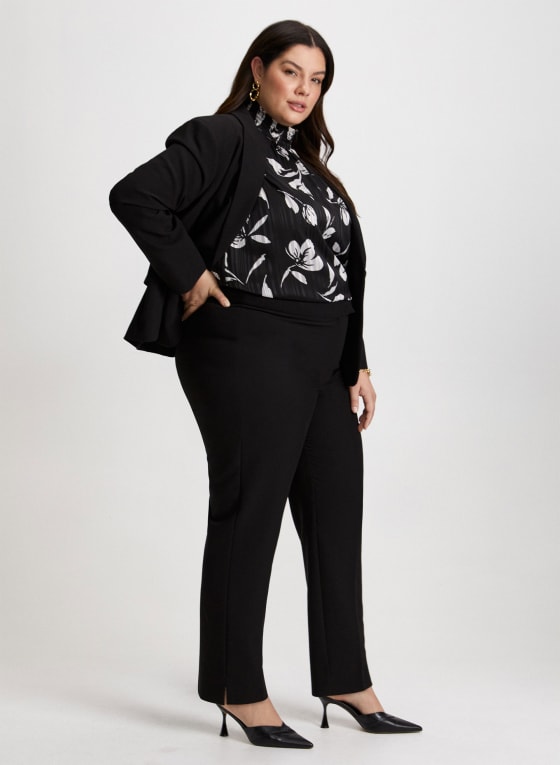 City Fit Hem Slit Pants