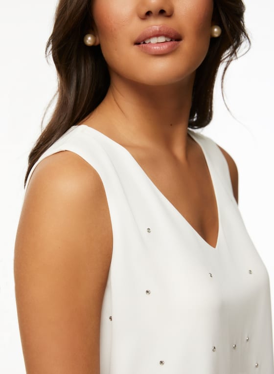 Stud Detail Sleeveless Top