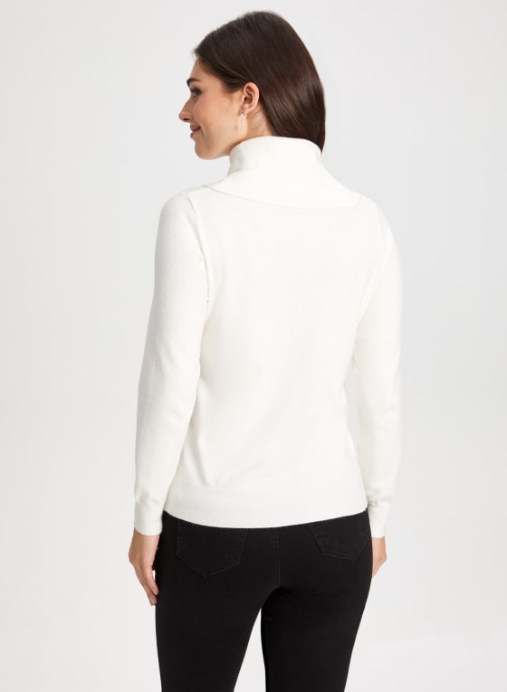 Embellished Argyle Knit Sweater