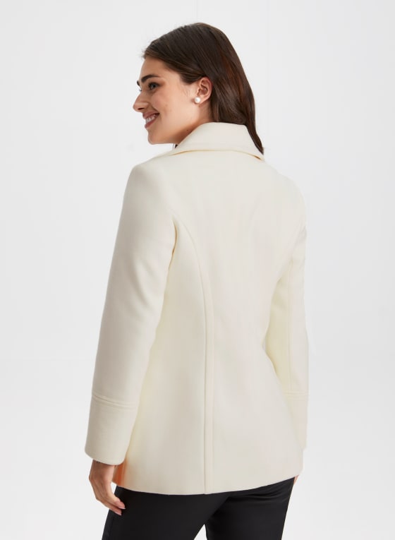 Button Front Wool Blend Coat