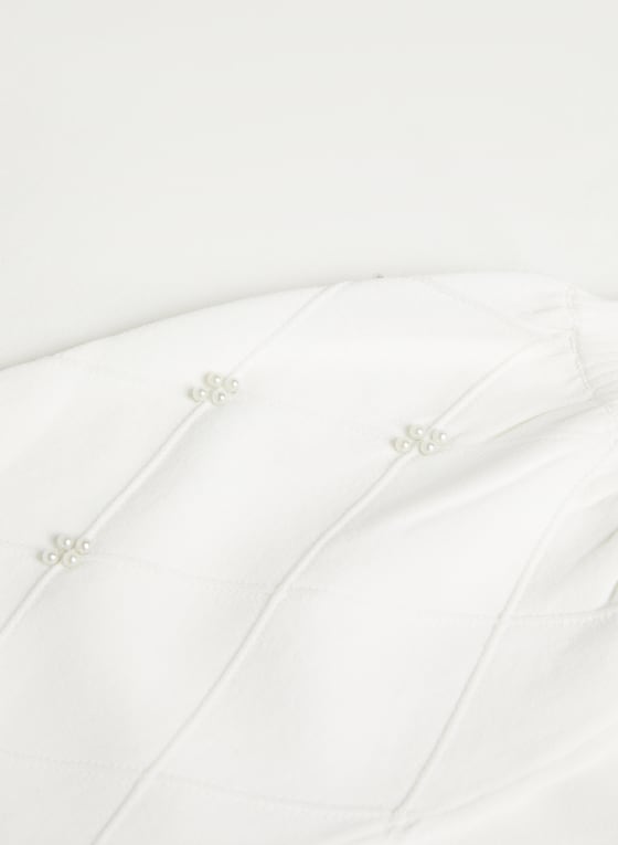 Beaded Puff Sleeve Sweater