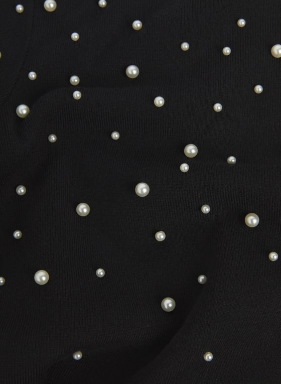 Pearl Embellished Sweater Dress