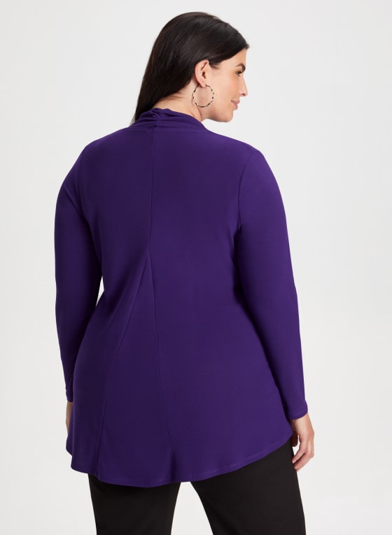 Neck Tie Detail Long Sleeve Top