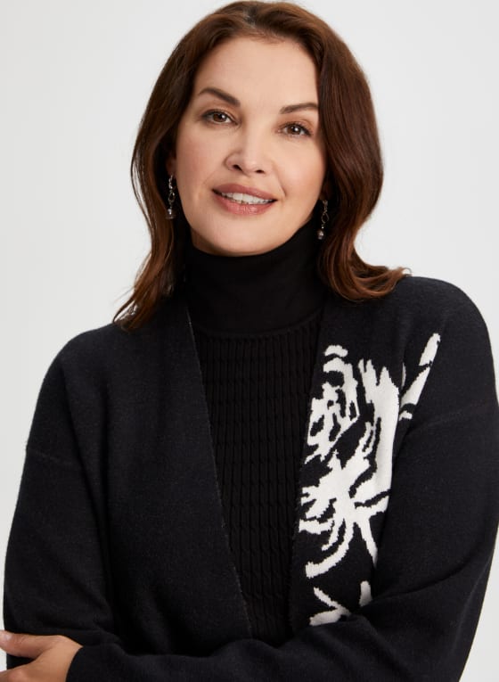 Floral Jacquard Cardigan