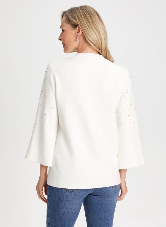 Embellished Mock Neck Sweater