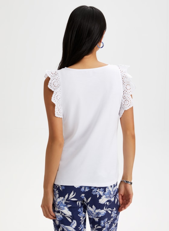Eyelet Cap Sleeve Tee