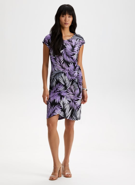 Palm Leaf Print Dress