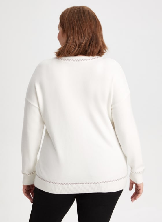 Pearl Detail Knit Sweater