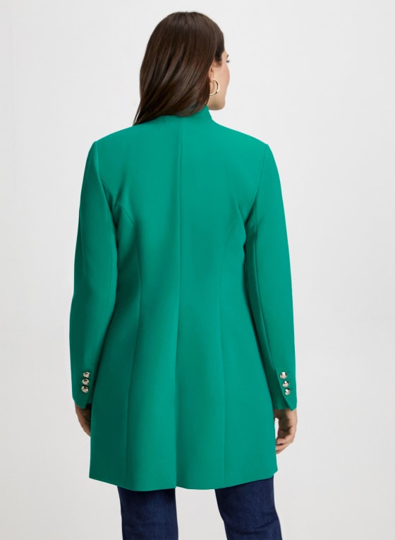 Button Detail Redingote Jacket