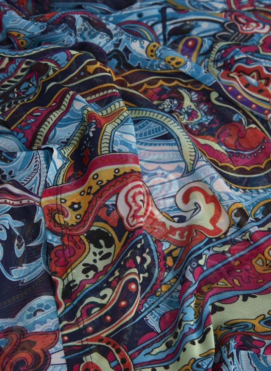 Paisley Print Open Front Top