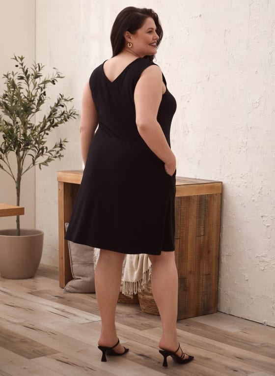 Buckle Detail Fit & Flare Dress