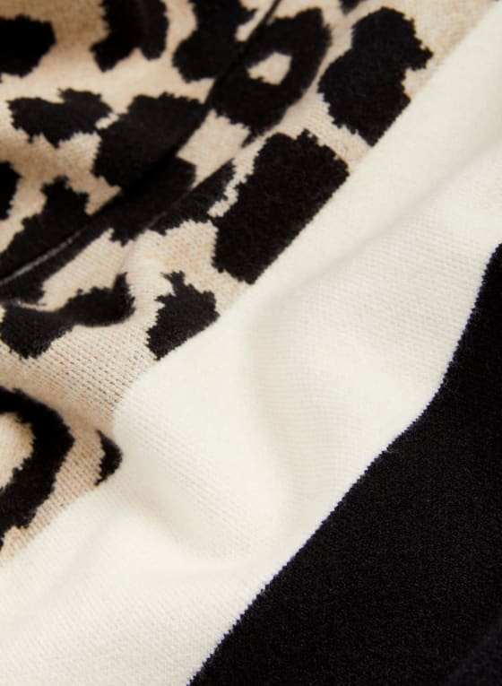 Animal Print Colour Block Dress