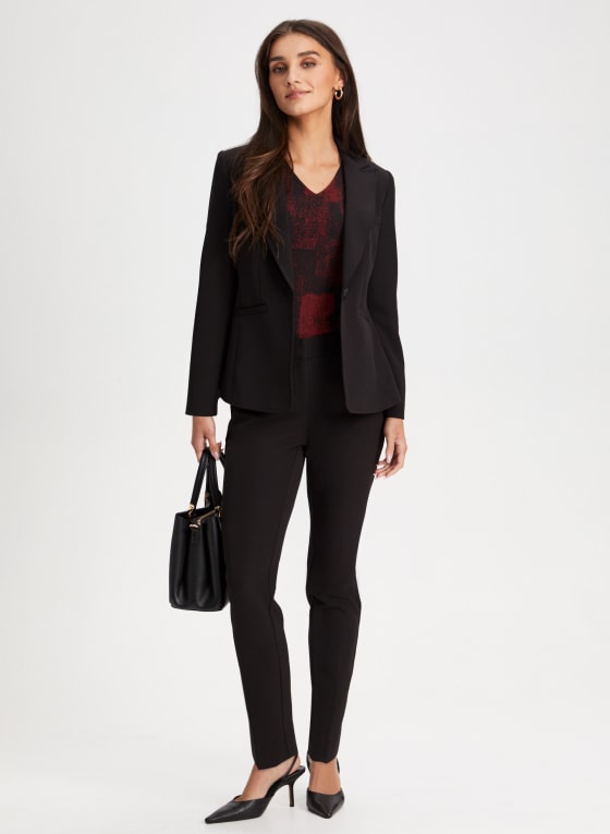 Abstract Geometric Print Top