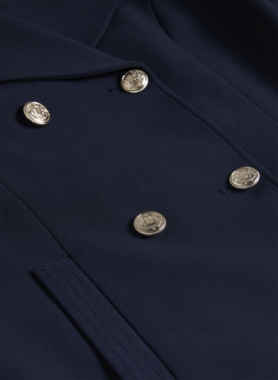 Double Row Button Front Coat