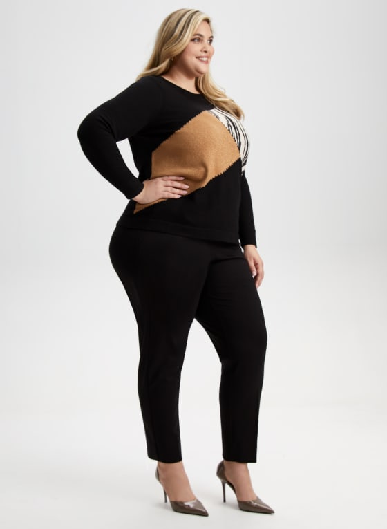 Rivet Detail Slim Leg Pants