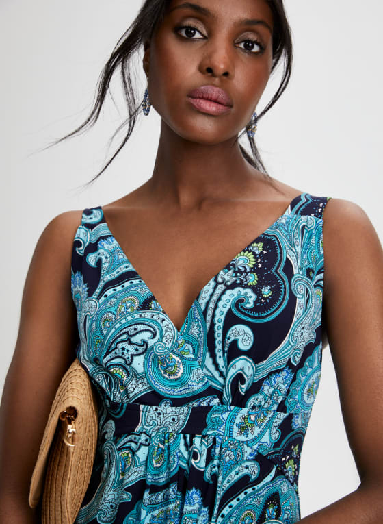 Paisley Print Maxi Dress
