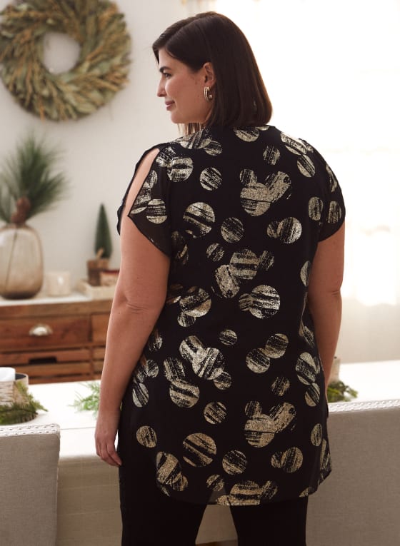 Dot Print Chiffon Tunic