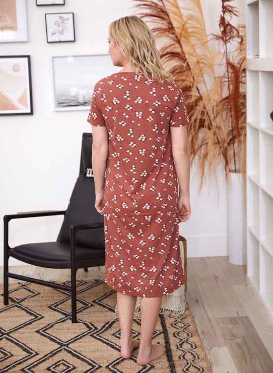 Floral Print Cotton Nightgown