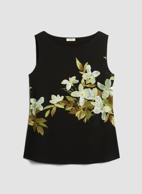 Tropical Floral Print Sleeveless Top
