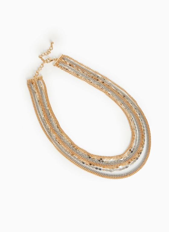 Layered Mixed Metal Necklace
