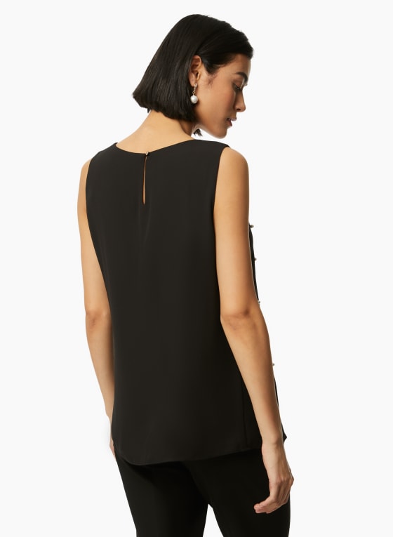 Pearl Detail Sleeveless Top