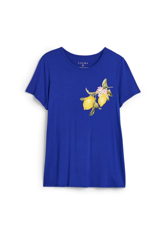 Lemon Print Pyjama Top