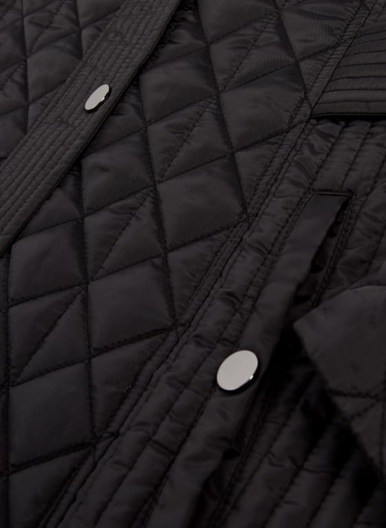 Diamond Quilted Vegan Down Coat