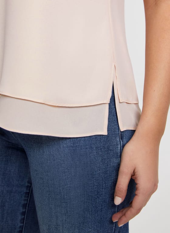 Sleeveless V-Neck Blouse