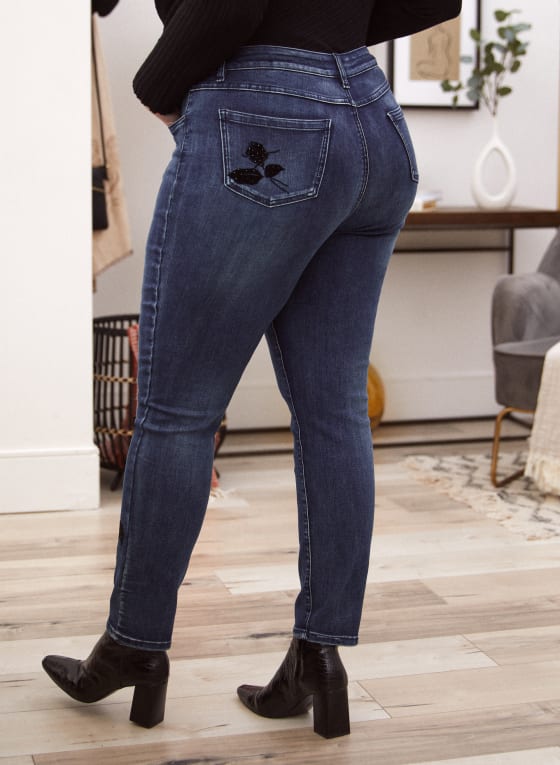 Joseph Ribkoff - Flower Appliqué Jeans