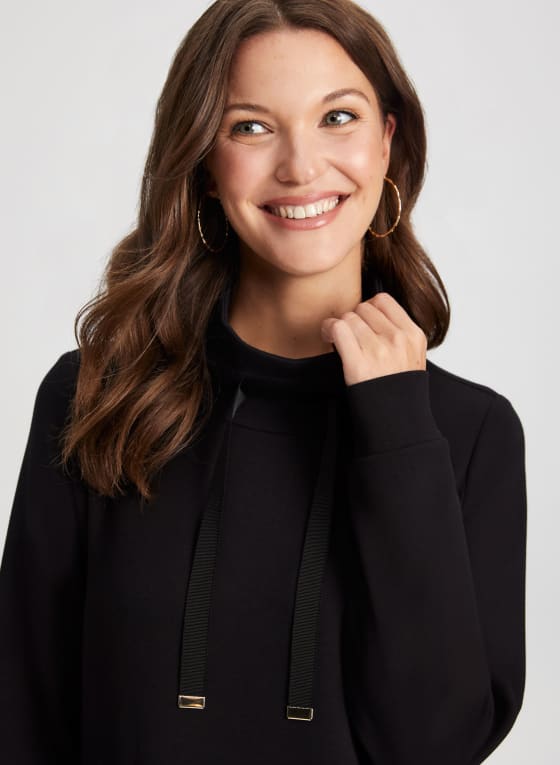 Funnel Neck Zip Detail Tunic