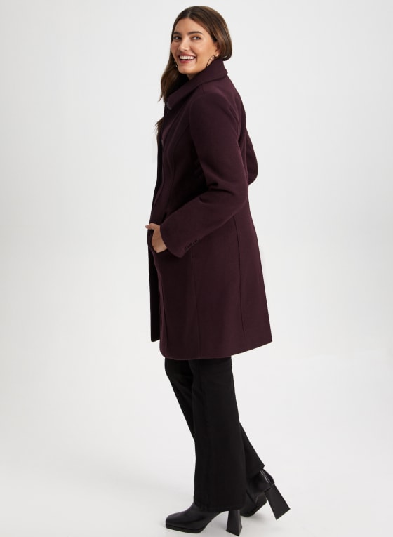 Stretch Wool Blend Coat