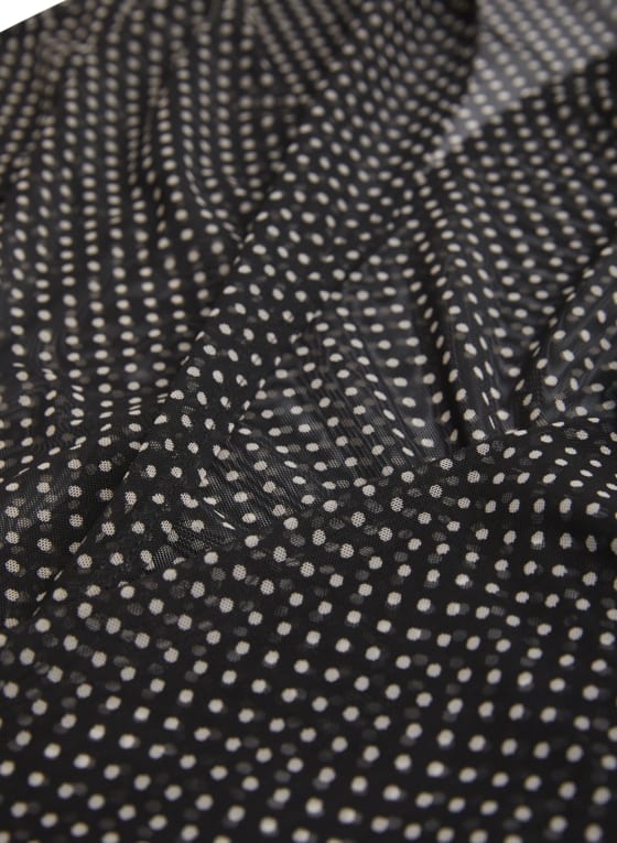 Dot Print Open Mesh Top