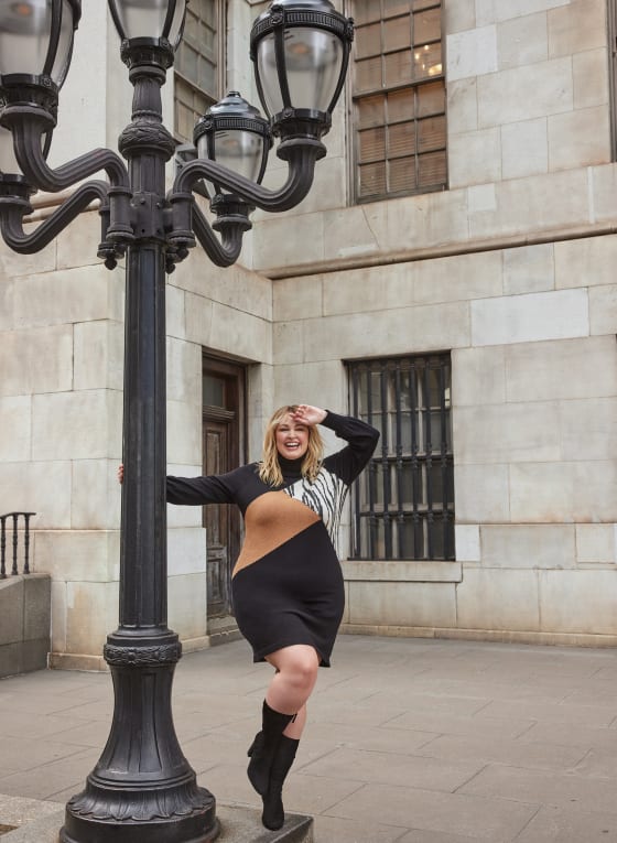 Turtle Neck Sweater Dress