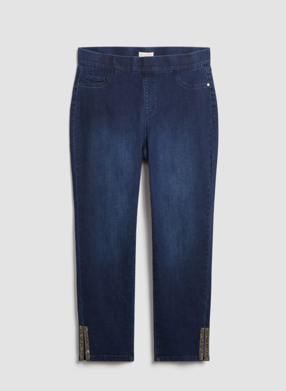 Pull-On Straight Leg Jeans