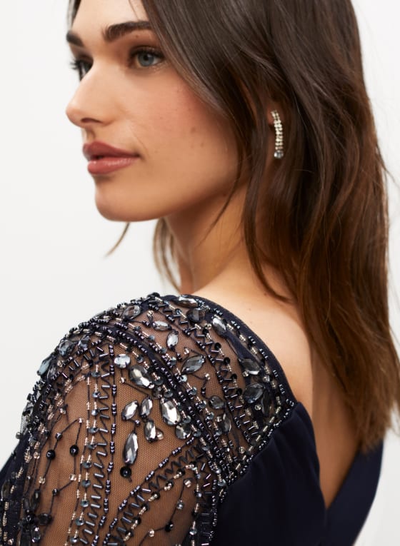 Embellished Sleeve Dress