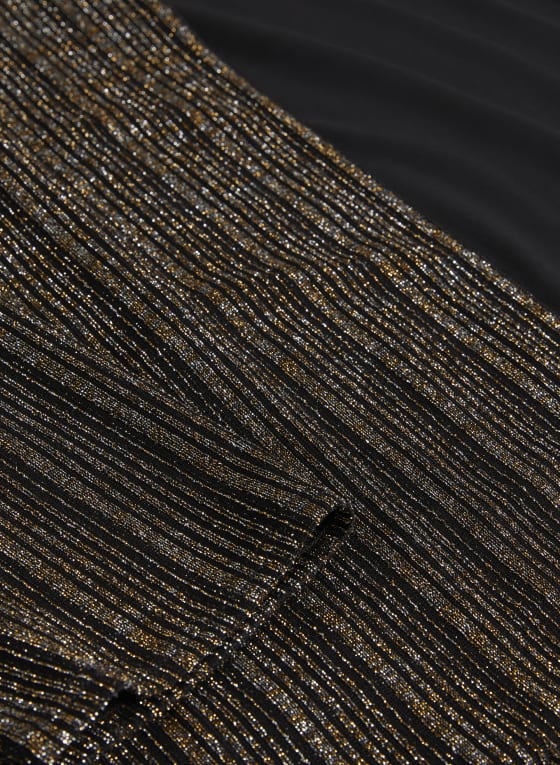 Metallic Stripe Fooler Top