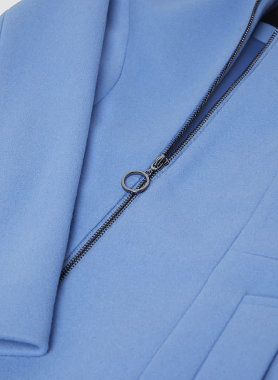 Stretch Wool Blend Coat