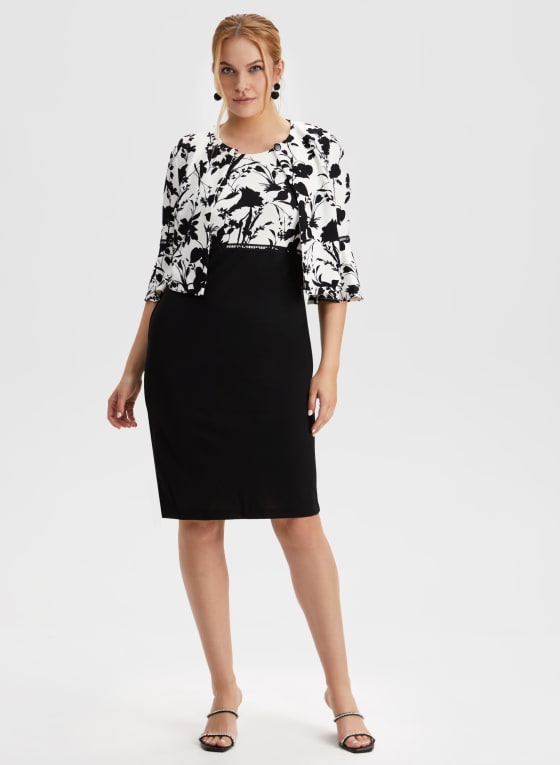 Floral Print Jacket & Dress Set