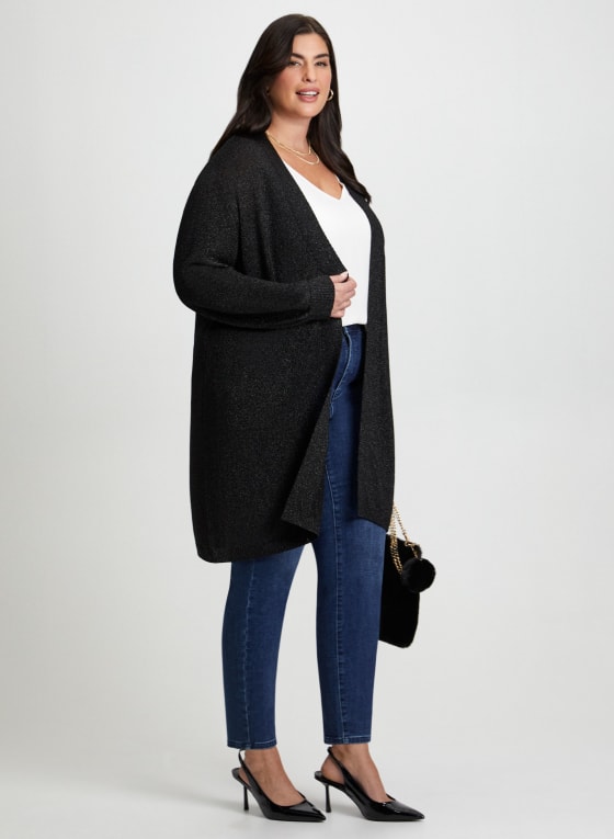 Tunic Length Shimmer Cardigan