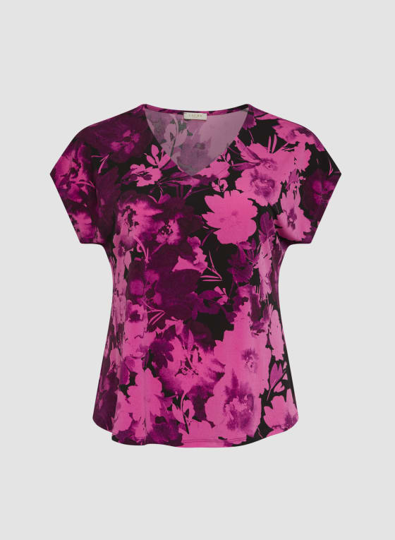 Short Sleeve Floral Print Top