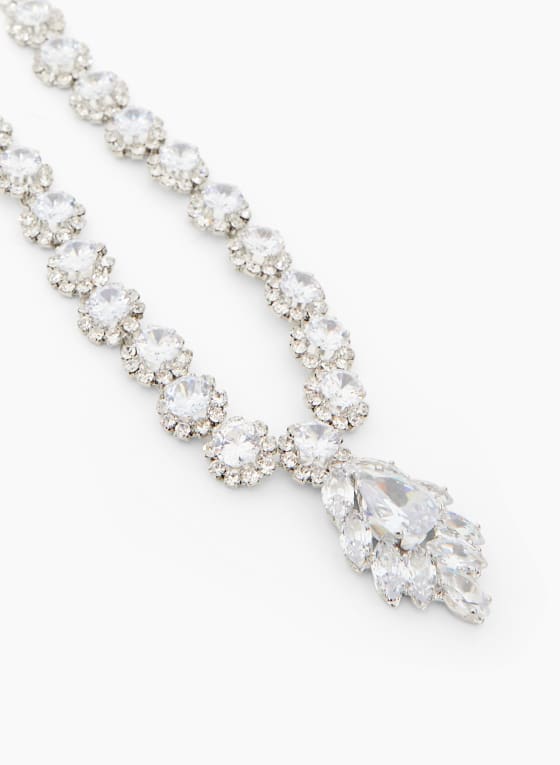 Crystal Cluster Pendant Necklace