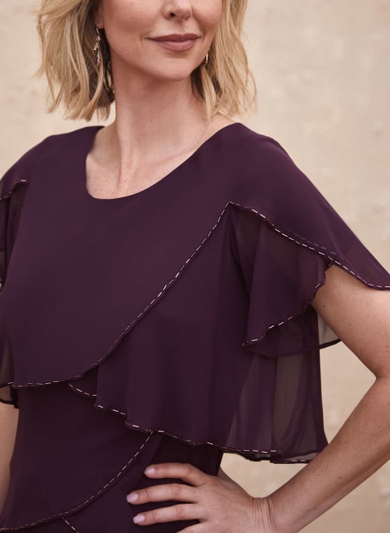 Tiered Ruffle Chiffon Dress