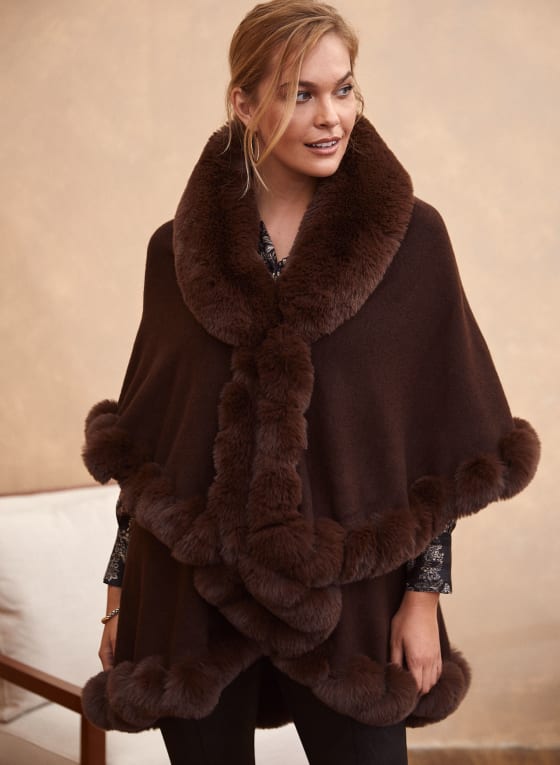 Faux Fur Poncho