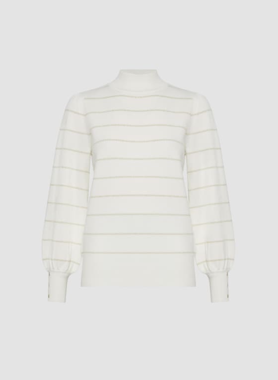 Metallic Stripe Detail Sweater