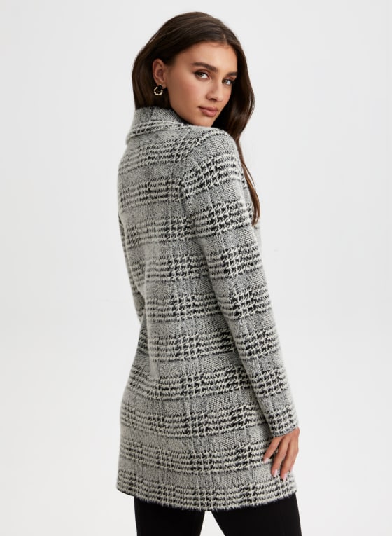 Plaid Print Coatigan