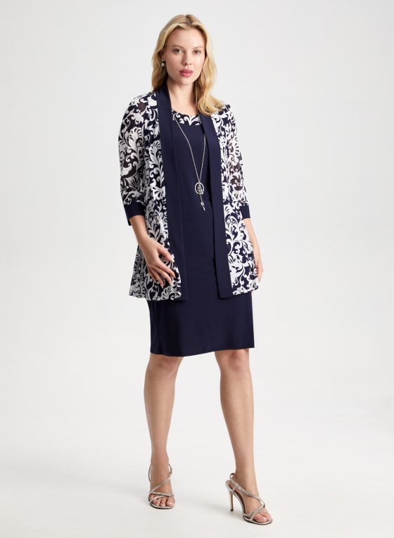 Paisley Print Jacket & Dress Set