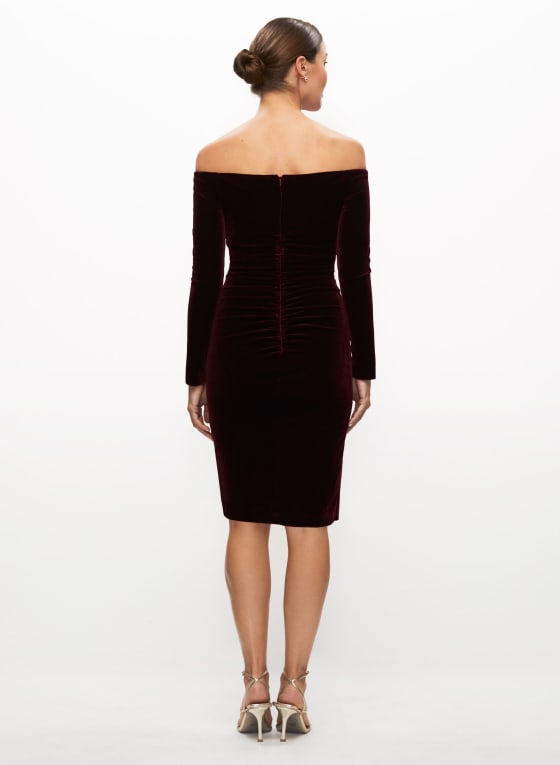 Velvet Split Neck Dress