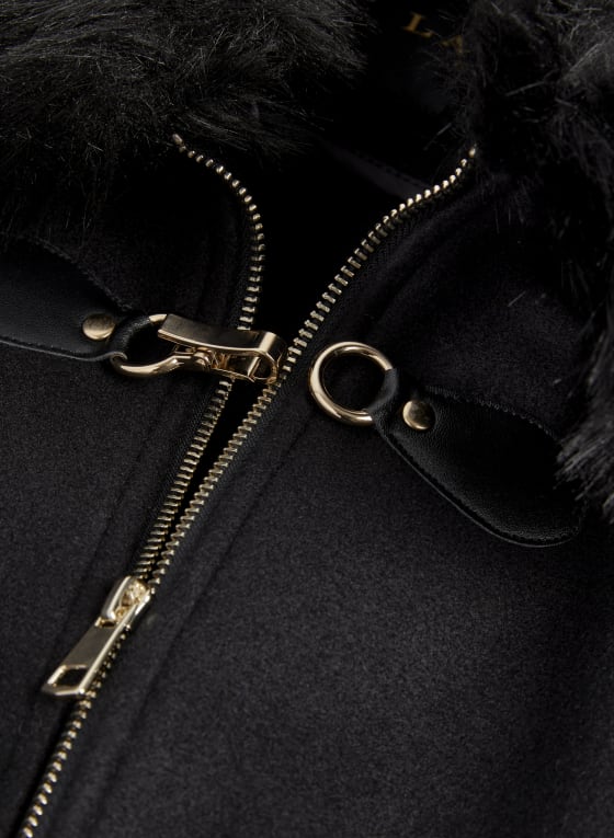 Stretch Wool Blend Coat